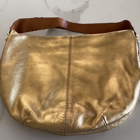Vintage gold leather Michael Kors hobo style purse - Picture 2 of 8